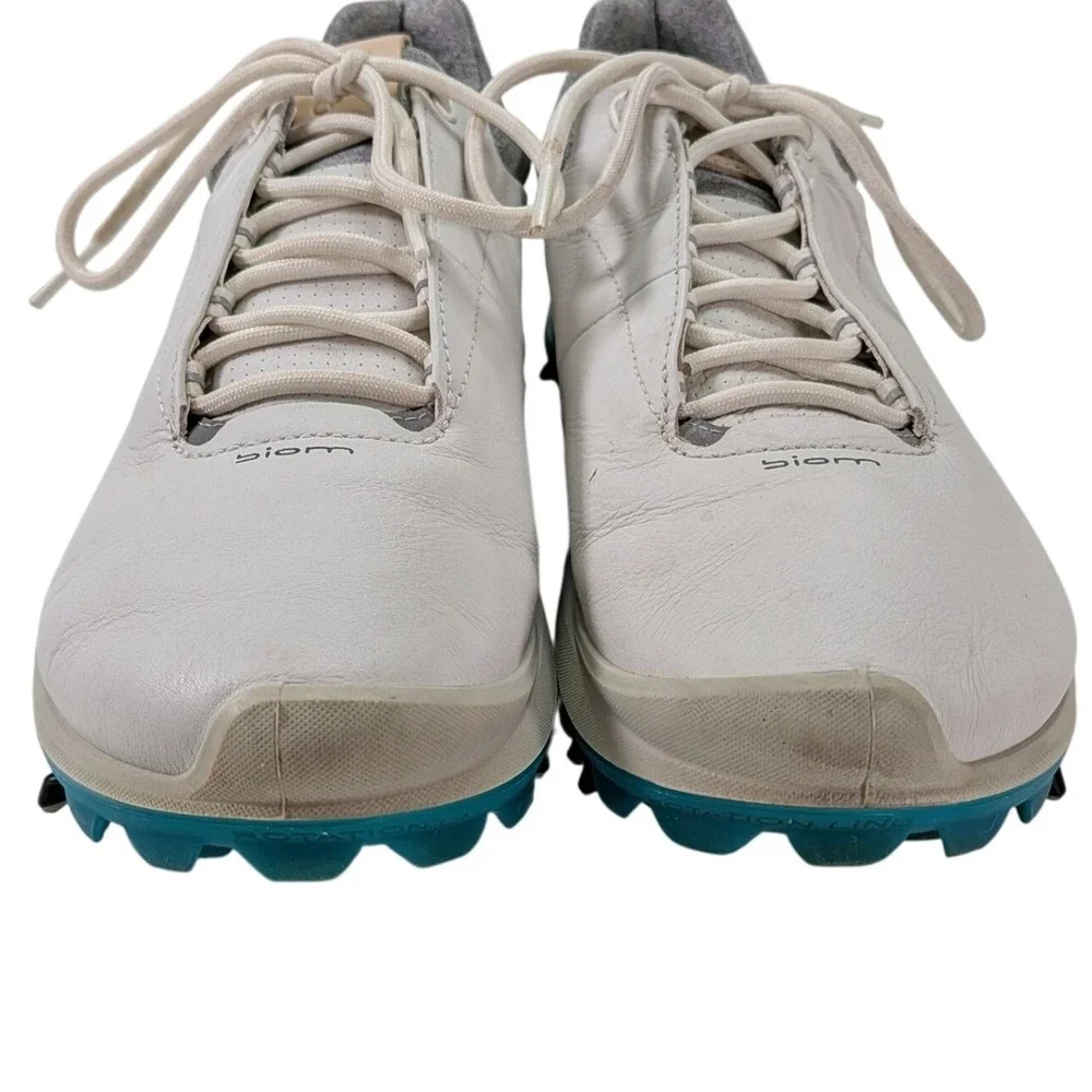 ECCO Biom G3 Gore-Tex Golf Shoes Mens EU 41 US 7-7.5 White Yak Leather Spiked